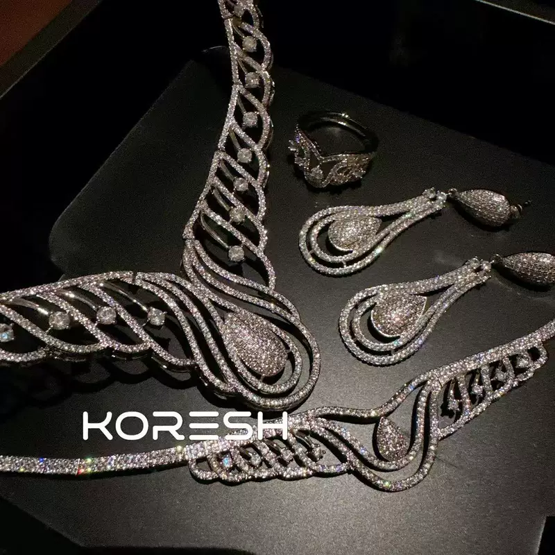 Элегантный браслет-ремешок с цилиндрическим подвесом из zircon, кулон, цепочка, набор, французский стиль, стиль высокого качества, с камнем