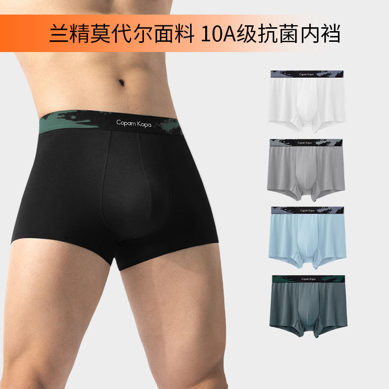 Men's Underwear Boys Ice Silk 2025 New Lenzing Modal Seamless Antibacterial Breathable Boxer Shorts Boxer Shorts