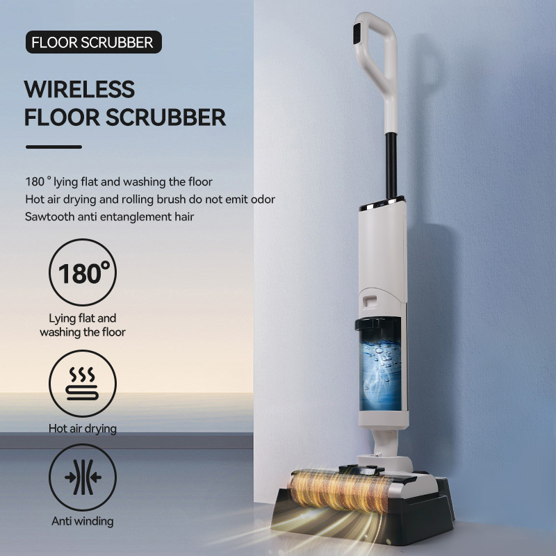 Customized wireless floor scrubber household electric voice…