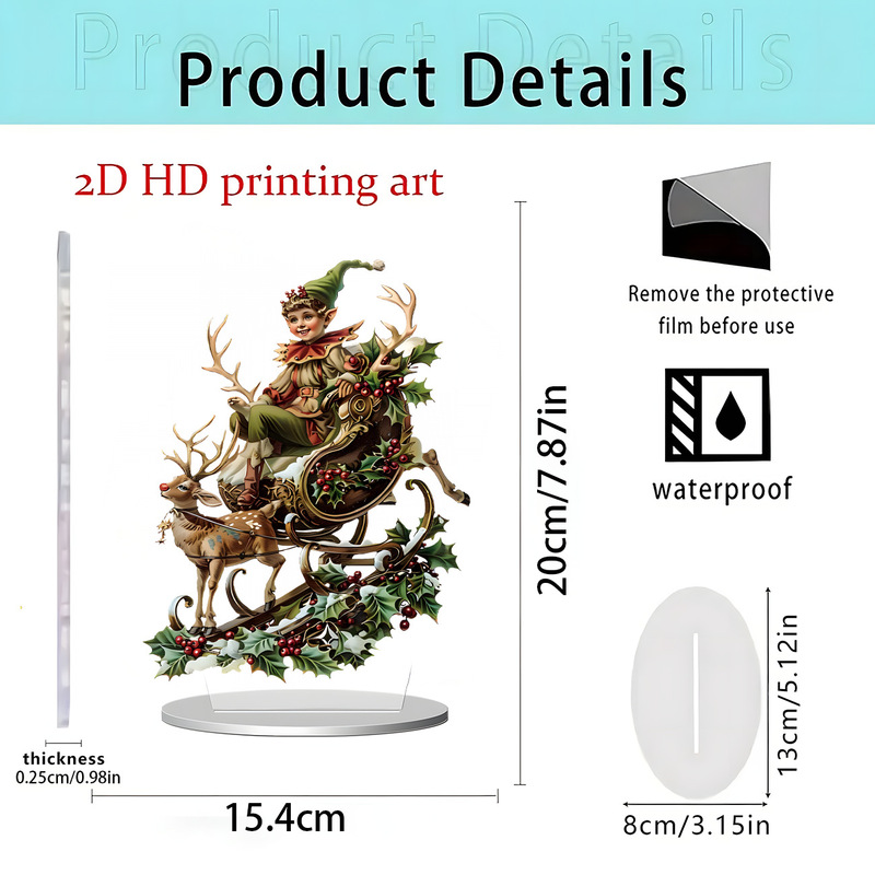 跨境新品独角兽白马和仙子2D亚克力平面立牌家居桌面装饰礼物摆件|undefined