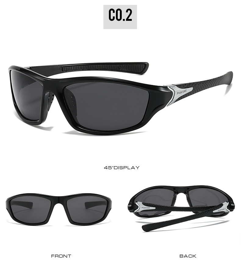 72g Weight Full Frame Glasses Structure Sunglasses Classification Tac, UV400 Protection Lens Material Biker Glasses Style Travel Occasion Color Block Pattern All Seasons Season Unisex Gender Casual Style Grey, Black Color Casual Color Block Tac UV400 Protection Biker Full Frame Men's Sunglasses 8