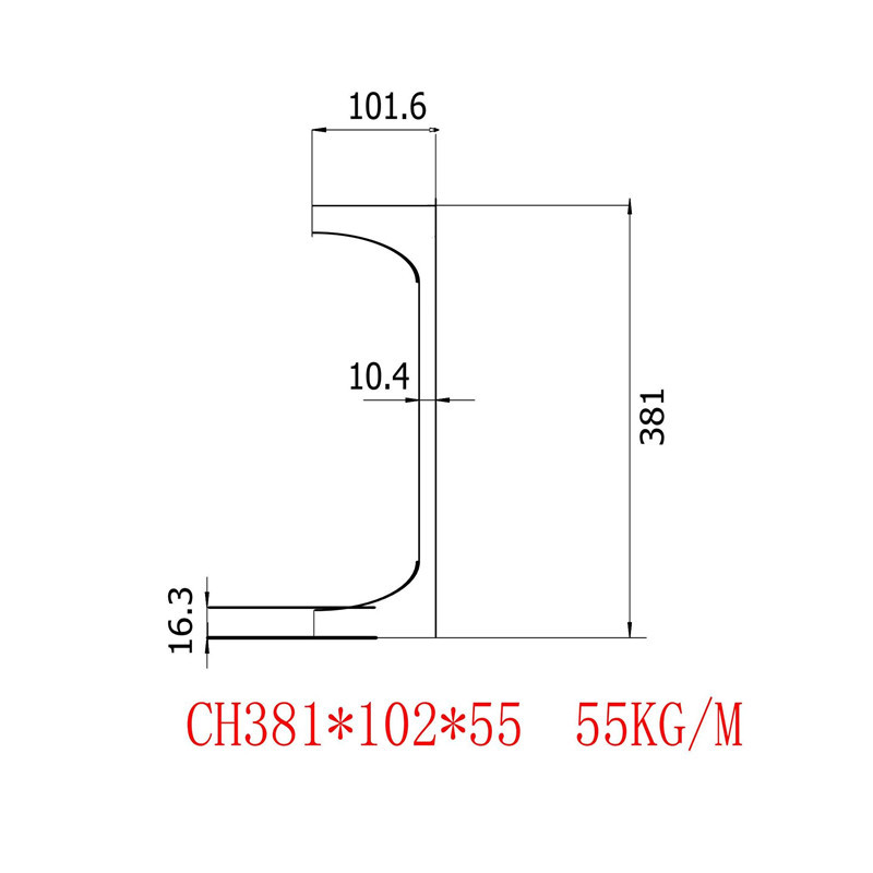 英标槽钢CH381x102x55材质S355批发零售价格英标方管