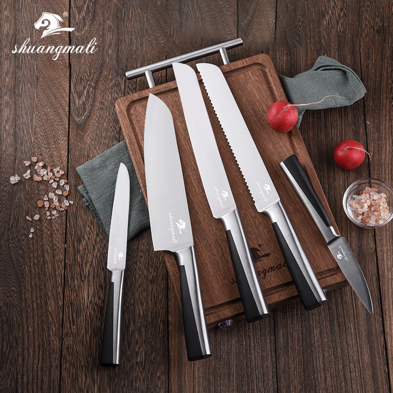 Cuchillo de comercio exterior 4Cr14 cuchillo de cocina de acero inoxidable cuchillo de cocinero japonés cortador de pan