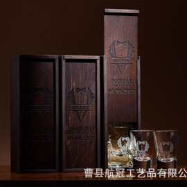 新款复古实木雪茄盒木质抽拉盖雪茄包装盒家用方形木制雪茄存储盒