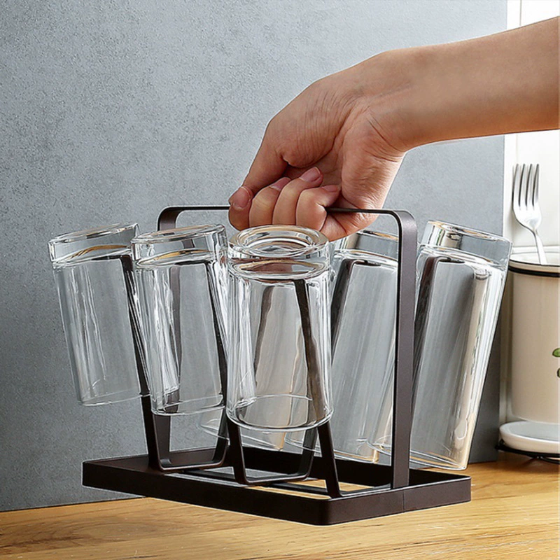 Storage system with glass, wineglass, drying rack, creative tea cup, glass holder