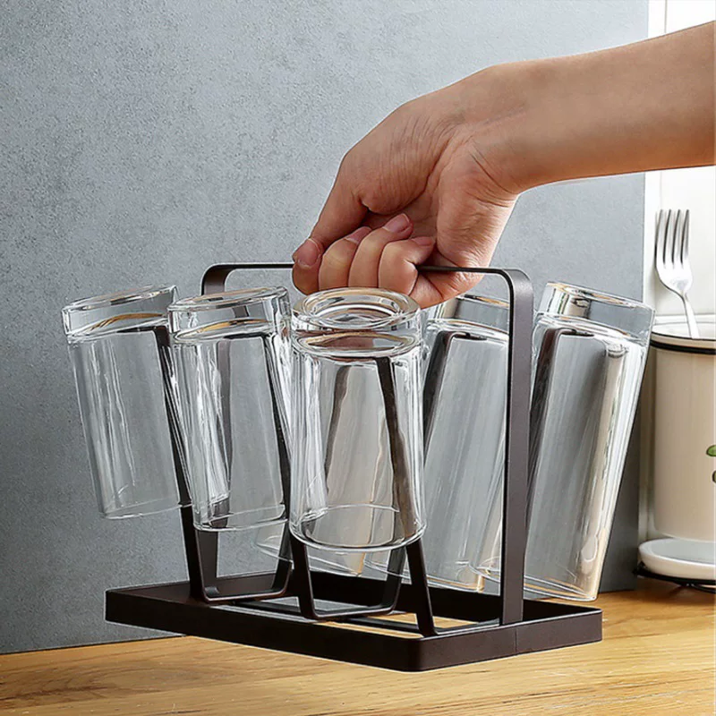 Storage system with glass, wineglass, drying rack, creative tea cup, glass holder