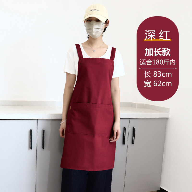 Transfronterizos Amazon publicidad delantal de lona logo personalizado cocina ropa de trabajo de cocina casa delantal impermeable al por mayor