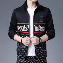 长袖2024年秋季男装夹克休闲运动套装