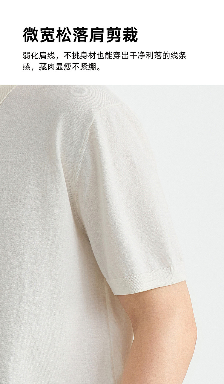 Áo thun nam cổ tròn tay ngắn dệt kim cotton thoáng mát — đen chi tiết 6