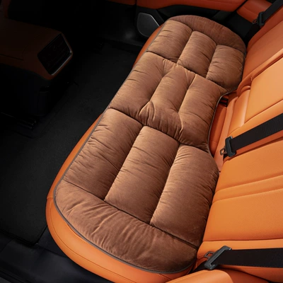 Seat cushion, seat cover — Universal Warm Anti-Slip Single-Piece Seat - checkered-flannel-chestnut-brown-back-row-1-piece