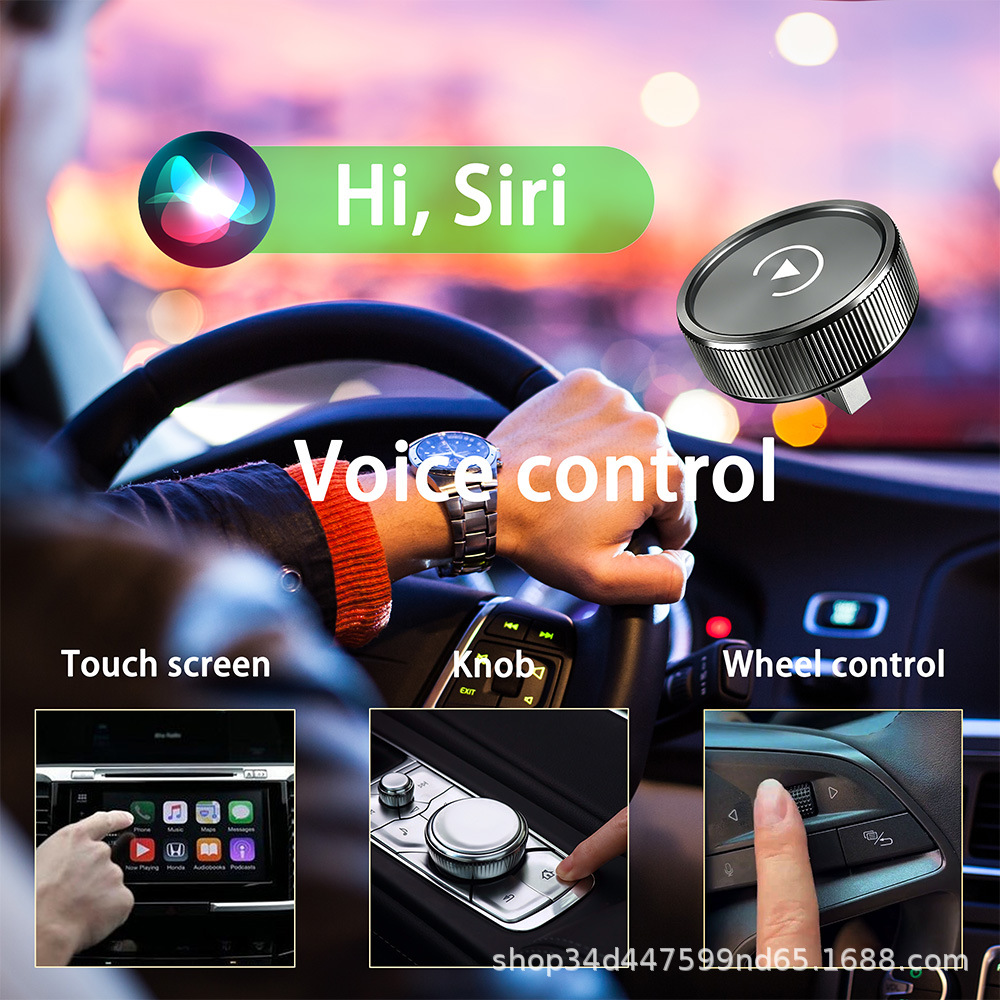 Cross-border CarPlay Apple and Android 2-in-1 Wired to Wireless Car Smart Navigation CarPlay Adapter Box