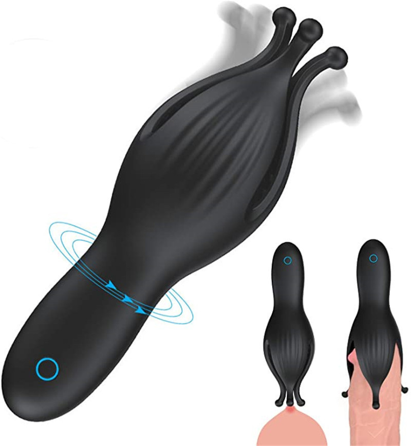 Male Penis Trainer Airplane Cup, 10-Frequency Vibration, Silicone Octopus Petal Exerciser, Button Control — detail image 2