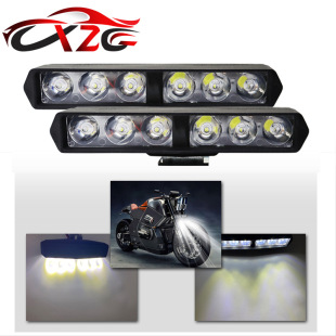 Factory Direct Sales Motorcycle LED Front Headlight 6 Beads Spotlight Off-road Vehicle Top Spotlight Car Overhaul Work Light