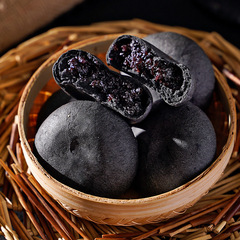 【整箱6O包】五黑桑葚紫米餅無蔗糖原味糕點心粗糧飽腹代餐零食品
