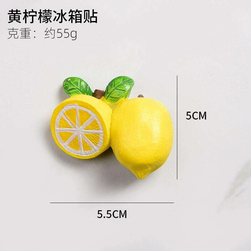 3D Cute Fruit Fridge Magnet, Resin Decorative Kitchen Magnet, Assorted Fruit Shapes