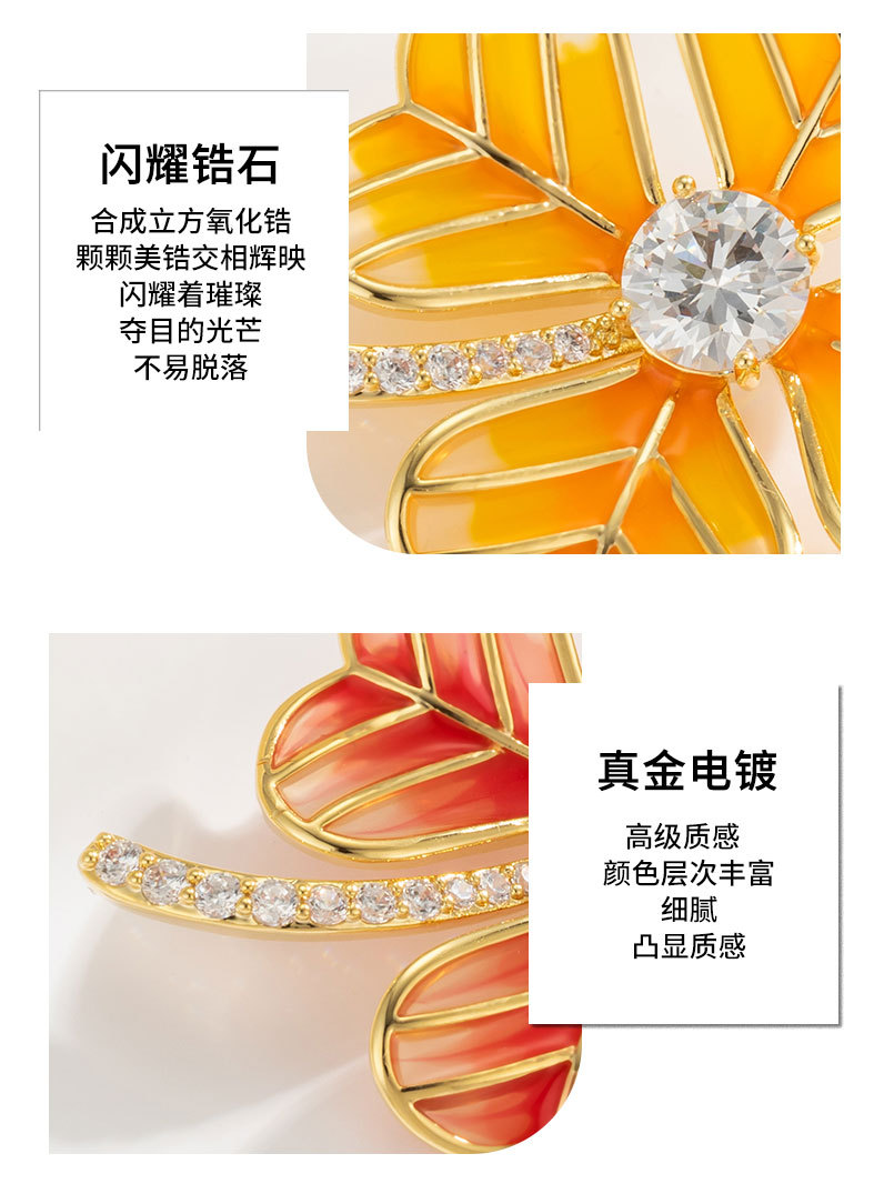 时尚百搭幸运四叶草胸针小清新甜美可爱植物树叶胸花新