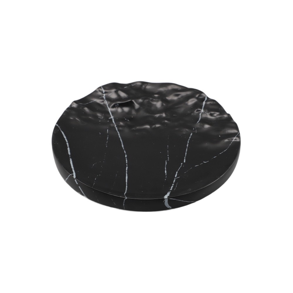Moderno simple imitación de resina de mármol ondas redondas bandeja de frutas bandeja sala de estar portal accesorios para el hogar