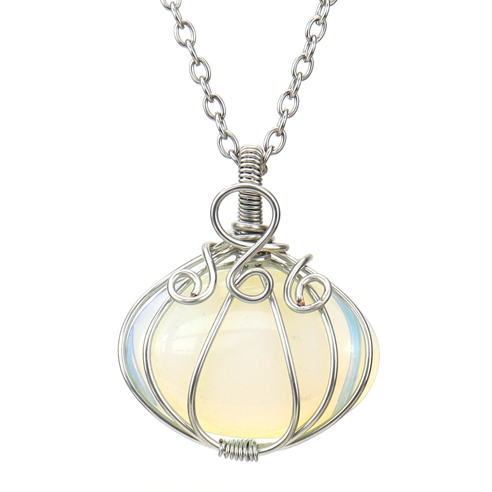 Simple Style Leaf Crystal Handmade Pendant Necklace 1 Piece