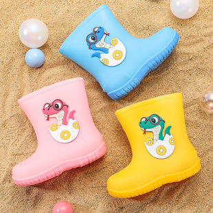 Children's water shoes in the tube boys baby waterproof rain boots girls students school children's rain boots children cartoon wholesale