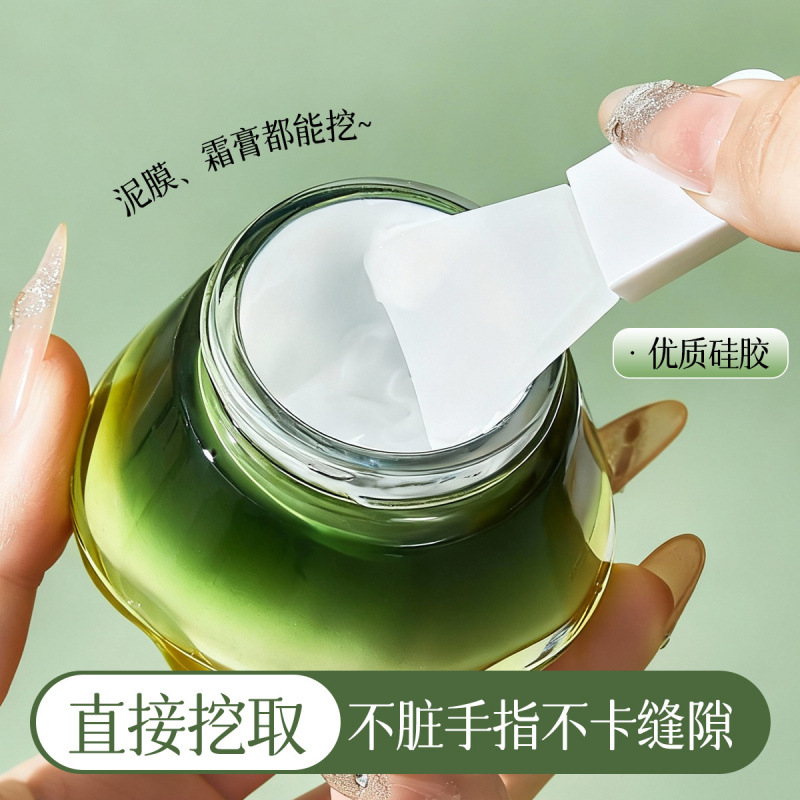 GECOMO cepillo de máscara de silicona cabeza suave portátil mango corto recubrimiento limpio película de barro especial cepillo de maquillaje herramientas de belleza mayorista
