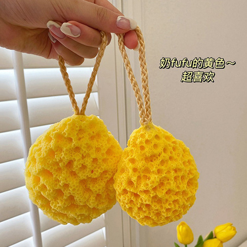 Japanese honeycomb bath ball for children cute bath foaming bath flower girl rub bath high-end non-dispersing super soft sponge