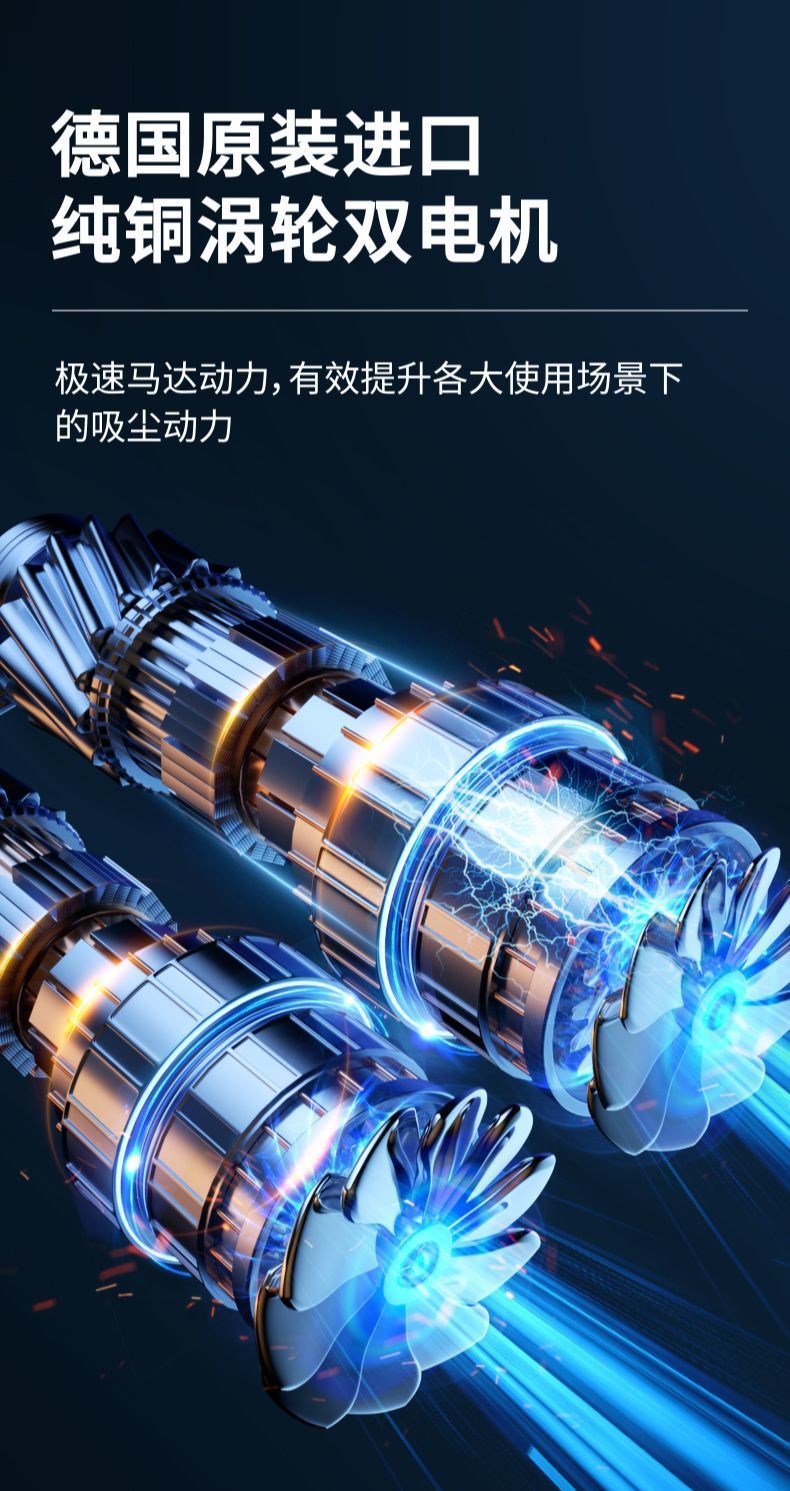 L5U car vacuum cleaner wireless charging high-power car interior car household dual-use strong dedicated large suction