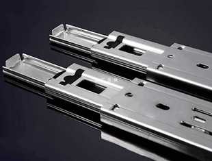 ✅ Drawer Track Extended Three-Section Rail Keyboard Ball Guide Rail/Slot Furniture Slide Rail Three-Section Silent Guide