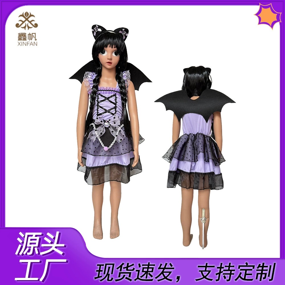 Новый стиль девушки куломи Лолита принцесса юбка волшебный фиолетовый темный ночной костюм cos мультфильм маленькое платье дьявола