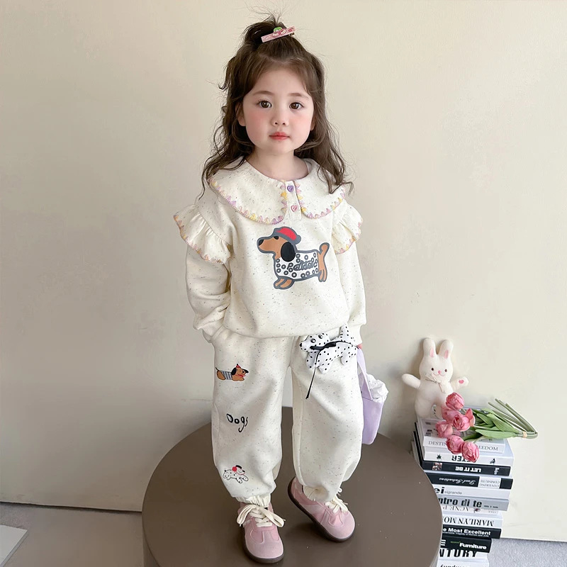 奶油腊肠狗休闲套装2025春秋装新儿童洋气时髦宝宝卫衣卫裤两件套|undefined