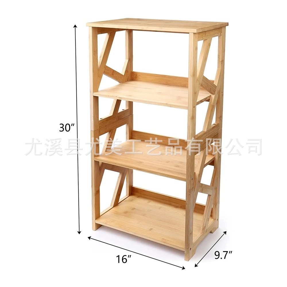 Bambú cocina estante piso dormitorio sala de estar simple estantería multi-capa de almacenamiento de baño estante de almacenamiento
