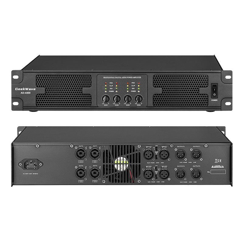 スポット 2U プロフェッショナルリアステージアンプ 2/4 チャンネルステージパフォーマンスバンド KTV ルームホームデジタルアンプ|undefined