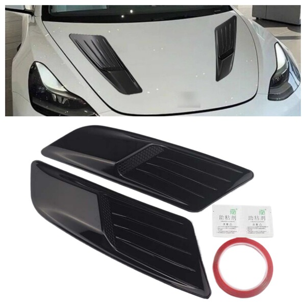 Car modification carbon fiber large hood fake air outlet hood…