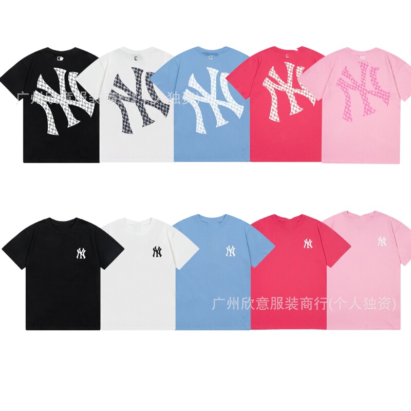 High Version Ml8 Short-Sleeved 25Ss Summer New Style with Large Letters on the Back Presbyopic Embroider Loose Casual Men's and Women's T-Shirts