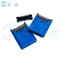 20P高清视频测试公头大Display Port全塑焊线公头 蓝胶DP1.4