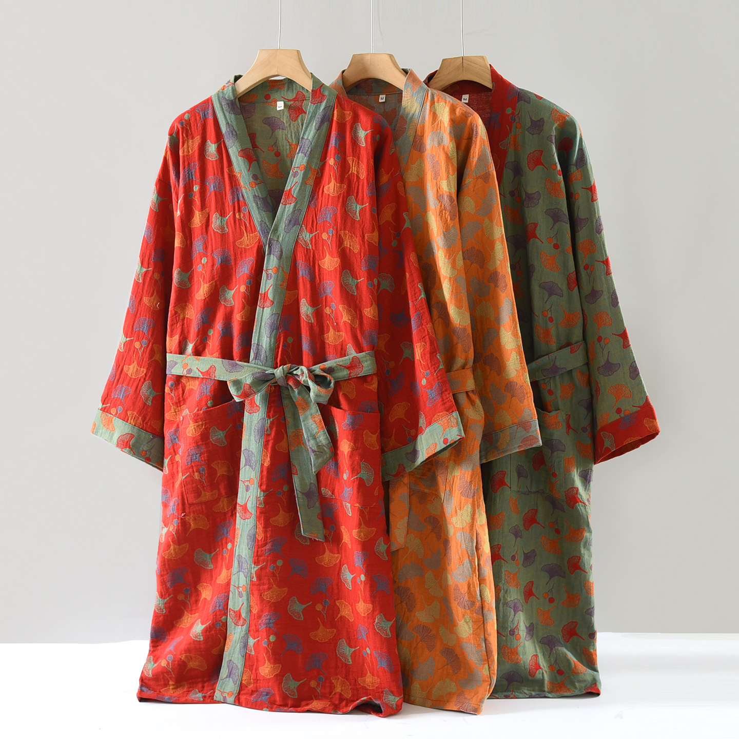 Spring summer demi-season bathrobe for men and women