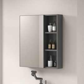 太空铝挂墙式浴室镜柜浴室柜组合卫生间储物箱镜子卫生间镜柜收纳