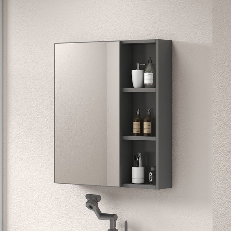 Space Aluminum Wall-Mounted Bathroom Mirror Cabinet Bathroom Cabinet Combination Bathroom Storage Box Mirror Bathroom Mirror Cabinet Storage