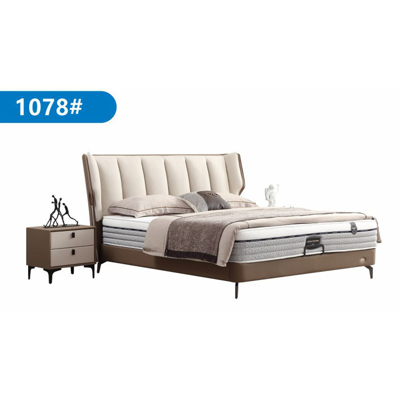 Italian-Style Light Luxury Leather Bed, Modern Minimalist Leather Bed, 1.8m Double Beds for Small and Large Apartments, Wedding Bed, 2m Master Bedroom Large Bed Italian-Style Light Luxury Leather Bed, Modern Minimalist Leather Bed, 1.8m Double Beds for Small and Large Apartments, Wedding Bed, 2m Master Bedroom Large Bed