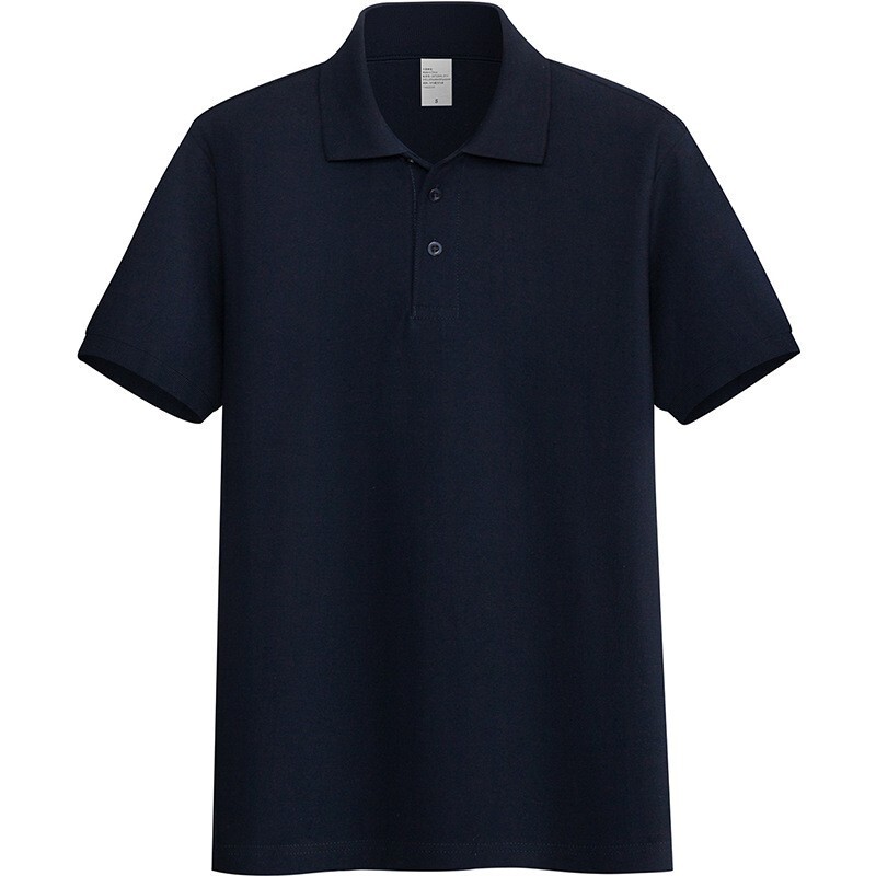220g Pure Cotton Men's Short-Sleeved Polo Shirt Business Casual Young and Middle-Aged Pure Color Clean Version Classic Lapel T-Shirt 03 220g Pure Cotton Men's Short-Sleeved Polo Shirt Business Casual Young and Middle-Aged Pure Color Clean Version Classic Lapel T-Shirt 03