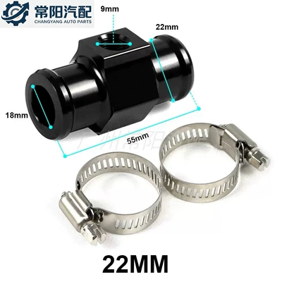 KOSO water temperature gauge, waterproof, Other vehicle instruments - 22mm-three-way-connector-black