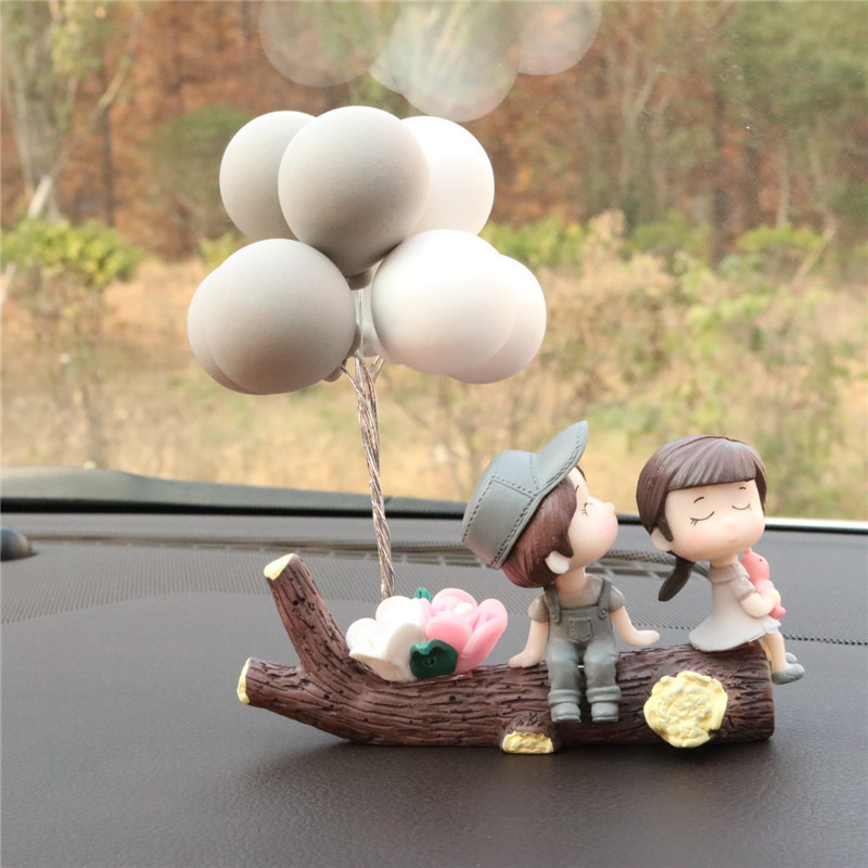 Decoración de coche decoración de interior de coche creativo pareja linda control central escenario de perfume mujer coche productos de aromaterapia