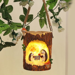 Creative Home Gardening Landscape Garden Hedgehog Sump Energy Saving Nightlight Decorative Balcony Solar Light Pendant