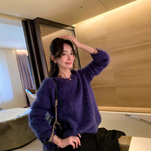 港米服饰/ 紫气东来冬日版 羊毛羊绒拉绒套头上衣+ 拉绒开衫