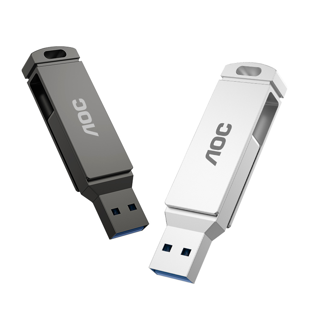 AOC双接口U盘TYPE-C手机电脑两用USB3.2旋转高速优盘大容量批发