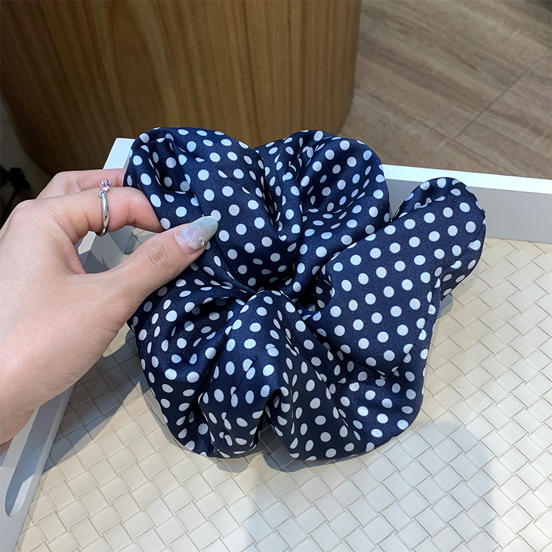 Nuevo azul tibetano punto de onda anillo de cabello intestino grande mostrando temperamento blanco simple de alto grado anillo de cabello cabello cuerdas de cabello adornamiento para el cabello