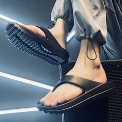 Men's Huarong Casual Slides with Anti-Odor and Anti-Slip Features - Summer Flat Sandals for Men - Fashionable and Personalized Beach Slippers - Korean Style