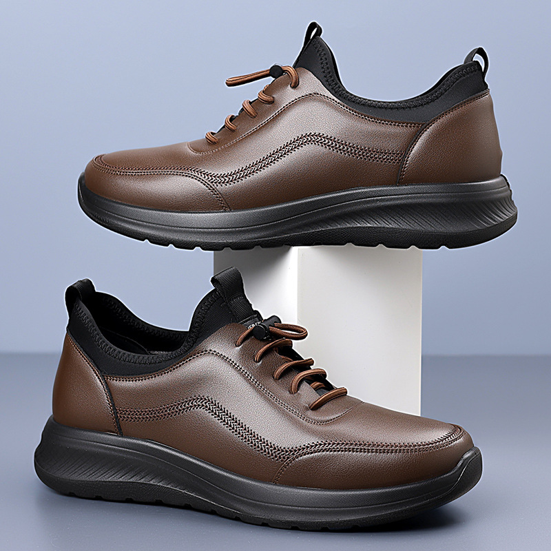 新款运动休闲鞋男厚底透气潮流时尚百搭软底防滑男鞋子男一件代发