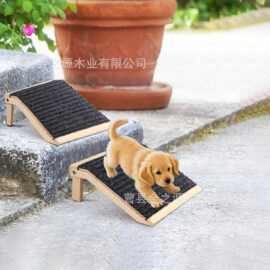 新款木质宠物坡道爬梯狗狗室内上楼梯坡道小型犬便携式宠物毛爬梯