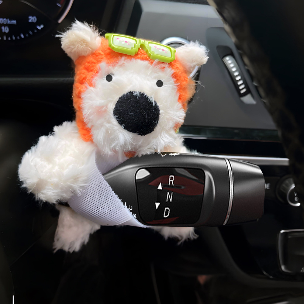 West Highland Car Car Bloque Decoración Luz de giro Muñeca de cachorro Limpiaparabrisas Muñeca Adornos de espejo retrovisor Mujer