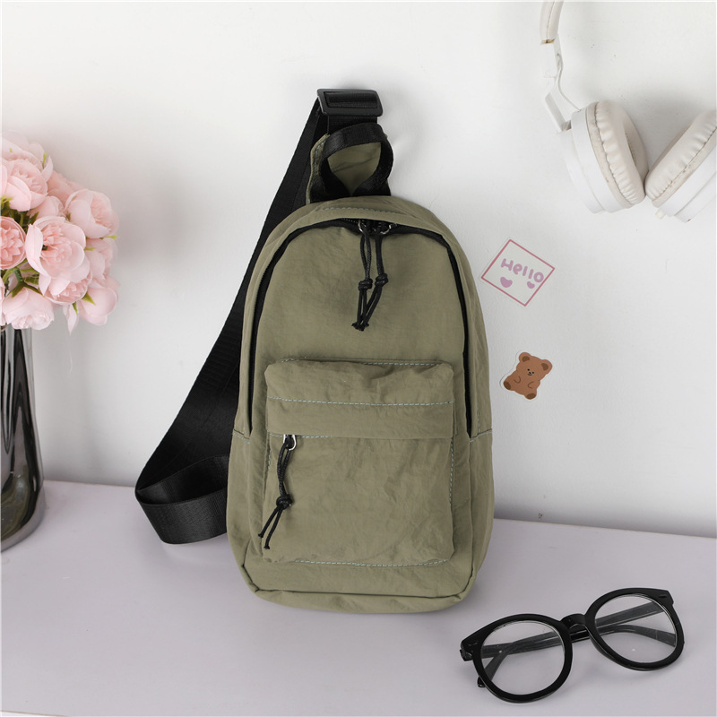 Bolsos para niños coreanos de nuevo estilo, deportes de ocio, bolsos de pecho para niños y niñas geniales, monedero de viaje para niños de color sólido simple